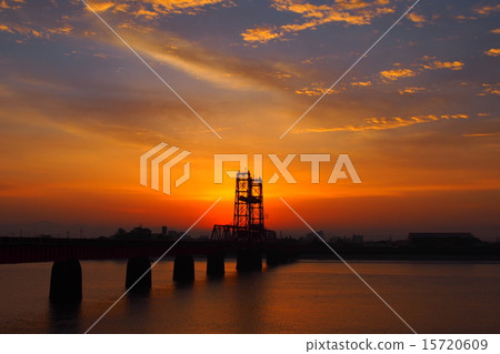 Chikugo River rising bridge Chikugo River rising bridge 15720609