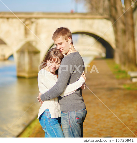 Romantic dating loving couple in Paris Romantic dating loving couple in Paris 15720941