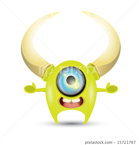 Green Cartoon cute monster Green Cartoon cute monster 15721767