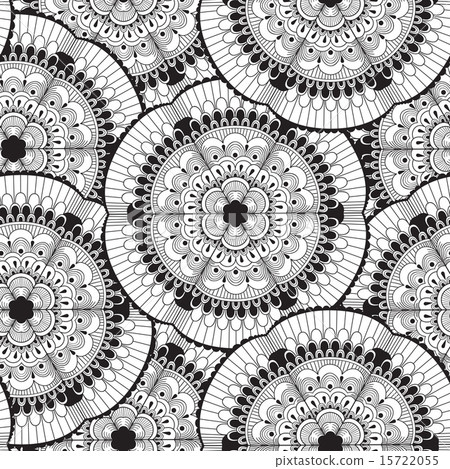Vector Seamless Doodle Floral Pattern Vector Seamless Doodle Floral Pattern 15722055