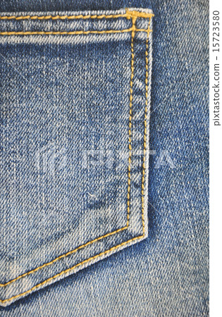 fragment of jeans pocket, closeup. fragment of jeans pocket, closeup. 15723580