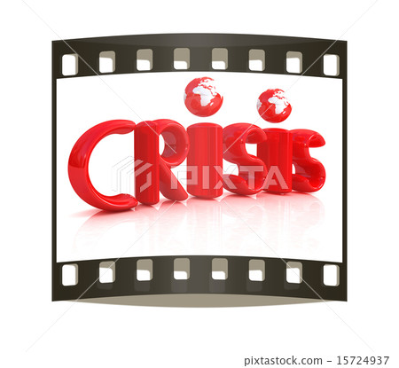 3d red text "crisis" 3d red text "crisis" 15724937