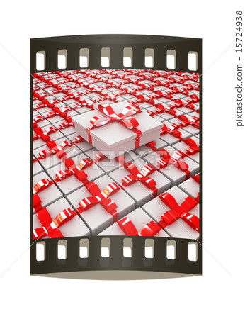 Gifts with ribbon. The film strip Gifts with ribbon. The film strip 15724938