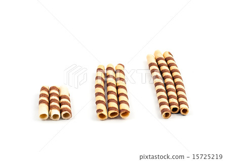 Wafer sticks isolated on white background Wafer sticks isolated on white background 15725219