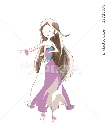 夏威夷草裙舞女孩跳舞草裙舞 15726076