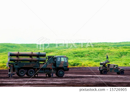 Sea Buster (88 type ground versus ship guided bomb) & high mobility vehicle (MMPM) 2014 Fuji general fire exercise 15726905