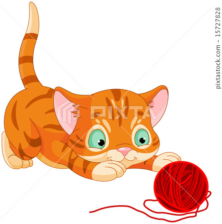 插图素材: playful kitten