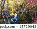 Crown waterfall and autumn leaves 15729048