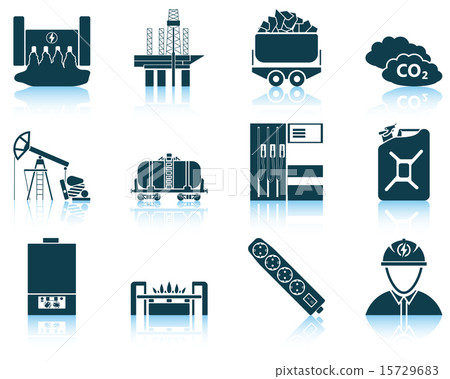 Set of energy icon Set of energy icon 15729683