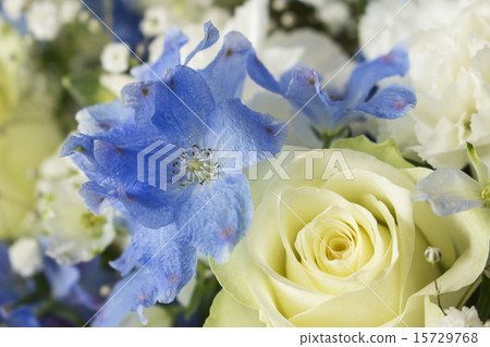 White and blue bouquets 15729768