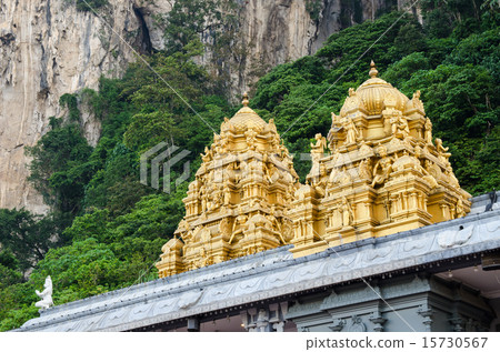 Golden roof on Indian temple in Batu Caves Golden roof on Indian temple in Batu Caves 15730567