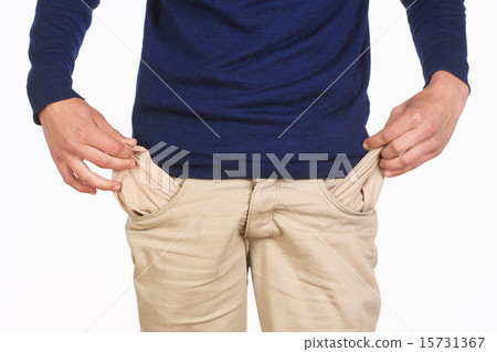 Man Searching for Cash in his Pockets 15731367