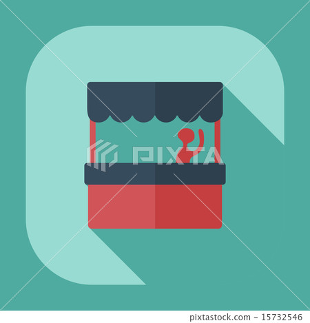 Flat modern design with shadow icon coffee stall 15732546