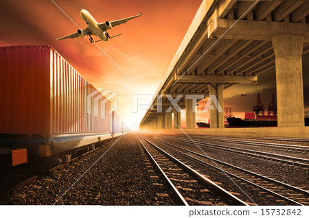 industry container trains on railways track industry container trains on railways track 15732842