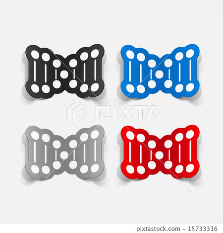 paper sticker: molecule and DNA set for biology or chemistry 15733316