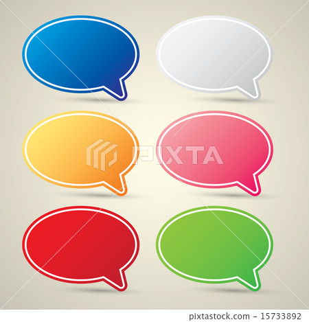 color vector paper speech bubble set. 15733892