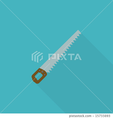 Hand saw flat icon.    15733893