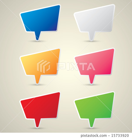 color vector paper speech bubble set. 15733920