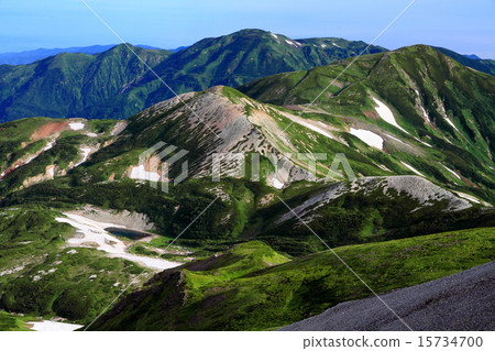 從Hakuba-dake的山脊線看Asahigakida方向 15734700