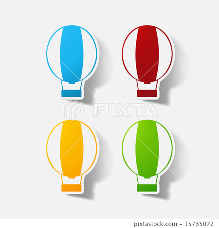 Paper clipped sticker: aerostat Paper clipped sticker: aerostat 15735072