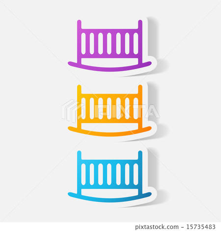 Paper clipped sticker: cot Paper clipped sticker: cot 15735483