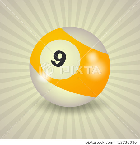 set of billiard balls, billiards, American ball number 9 set of billiard balls, billiards, American ball number 9 15736080
