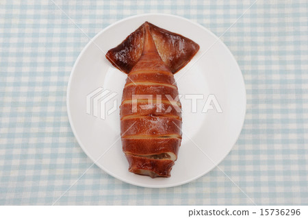 烤烏賊用在板材烘烤的烏賊湯 15736296