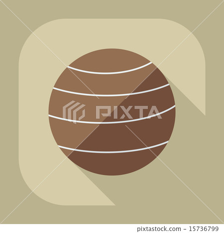 Flat modern design with shadow icon Ball for fitness Flat modern design with shadow icon Ball for fitness 15736799