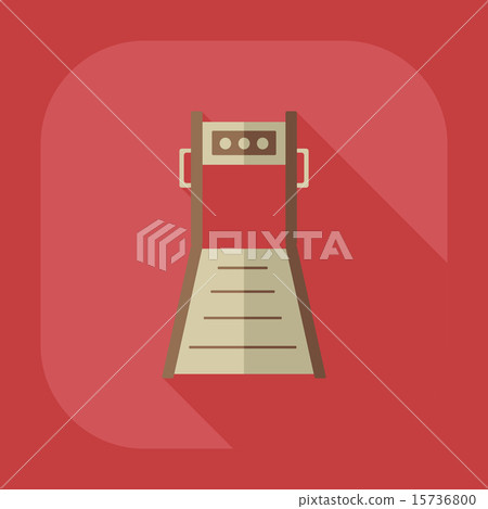 Flat modern design with shadow icon treadmill Flat modern design with shadow icon treadmill 15736800