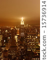 曼哈頓從紐約洛克菲勒中心的夜視圖 15736914