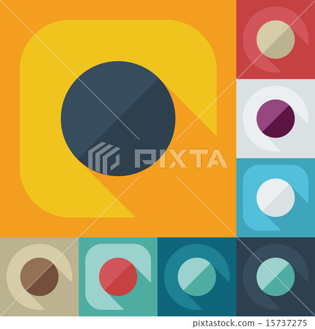 Flat modern design with shadow icon player - Stock Illustration ...
