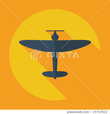 Flat modern design with shadow icon plane - Stock Illustration ...