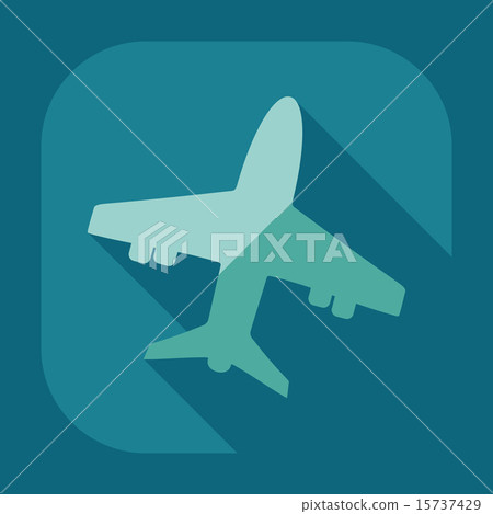 Flat modern design with shadow icon plane 15737429