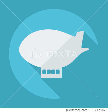 Flat modern design with shadow icon airship Flat modern design with shadow icon airship 15737487