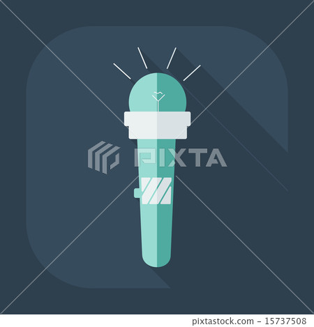 Flat modern design with shadow icon microphone Flat modern design with shadow icon microphone 15737508
