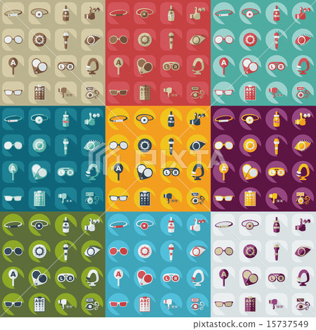 Flat modern design with shadow icon optics 15737549