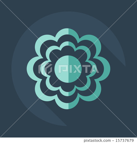 Flat modern design with shadow icon flower - Stock Illustration ...