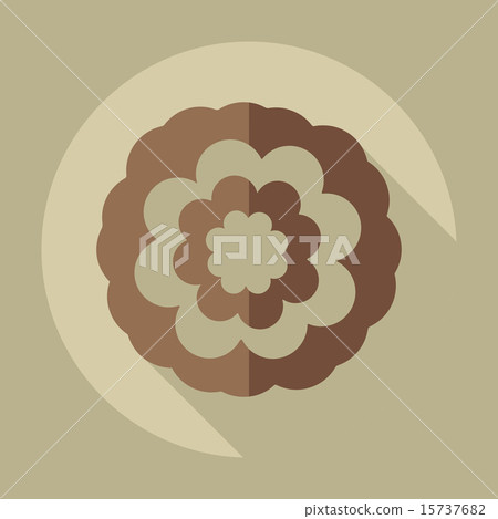 Flat modern design with shadow icon flower - Stock Illustration ...