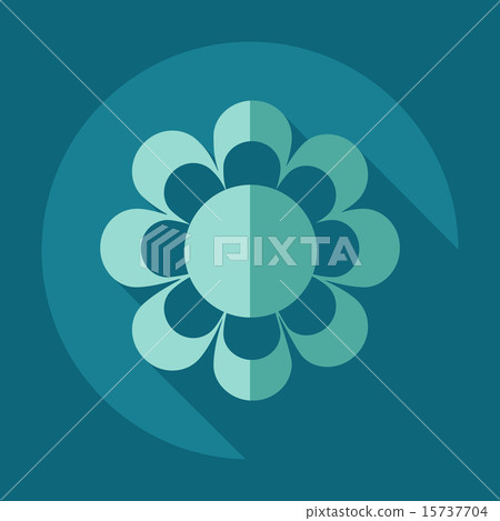 Flat modern design with shadow icon flower - Stock Illustration ...