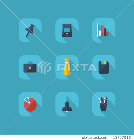 Flat concept, set modern design with shadow - Stock Illustration ...