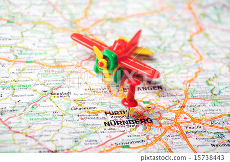 Nurnberg Germany map airplane Nurnberg Germany map airplane 15738443