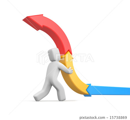 Person with arrows. Success metaphor Person with arrows. Success metaphor 15738869