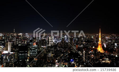 東京夜視圖東京鐵塔 15739486