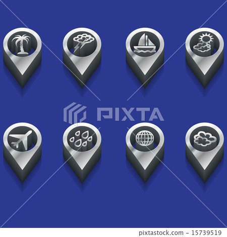weather and travel symbols in 3d 15739519