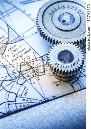 Steel cogwheels on drawing 15741370