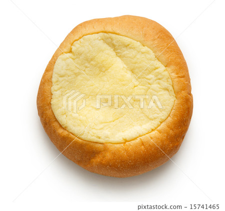 Round sour cream dessert bun Round sour cream dessert bun 15741465