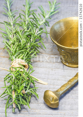 rosemary with mortar 15742610