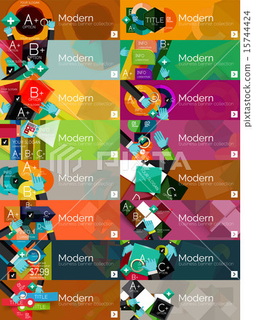 Set of flat design circle option infographics concepts Set of flat design circle option infographics concepts 15744424