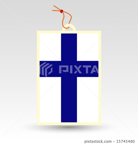 vector simple finnish price tag - made in finland  15745480