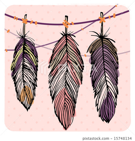 Pastel feather set 15748134